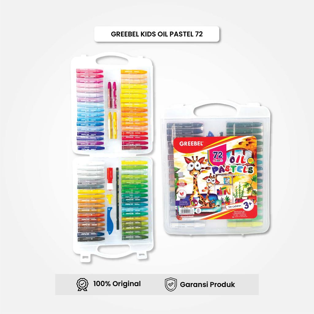 

GREEBEL Crayon Krayon 72 Warna / Crayon KIDS Oil Pastel 72 Warna / Crayon Greebel / Krayon Lomba