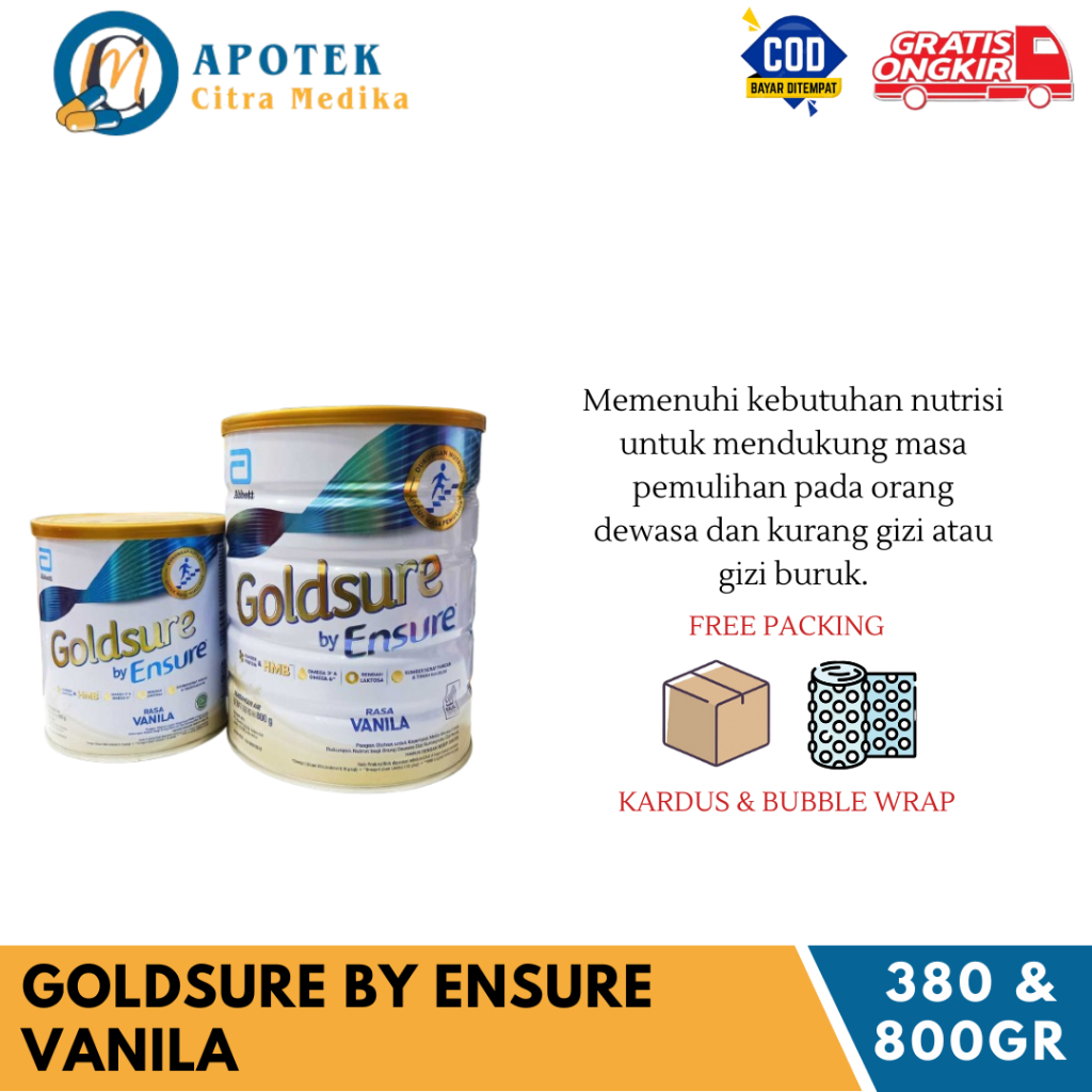 

VANILA 380GR & 800GR - Memenuhi Kebutuhan Nutrisi dan Membantu Pemulihan Dewasa