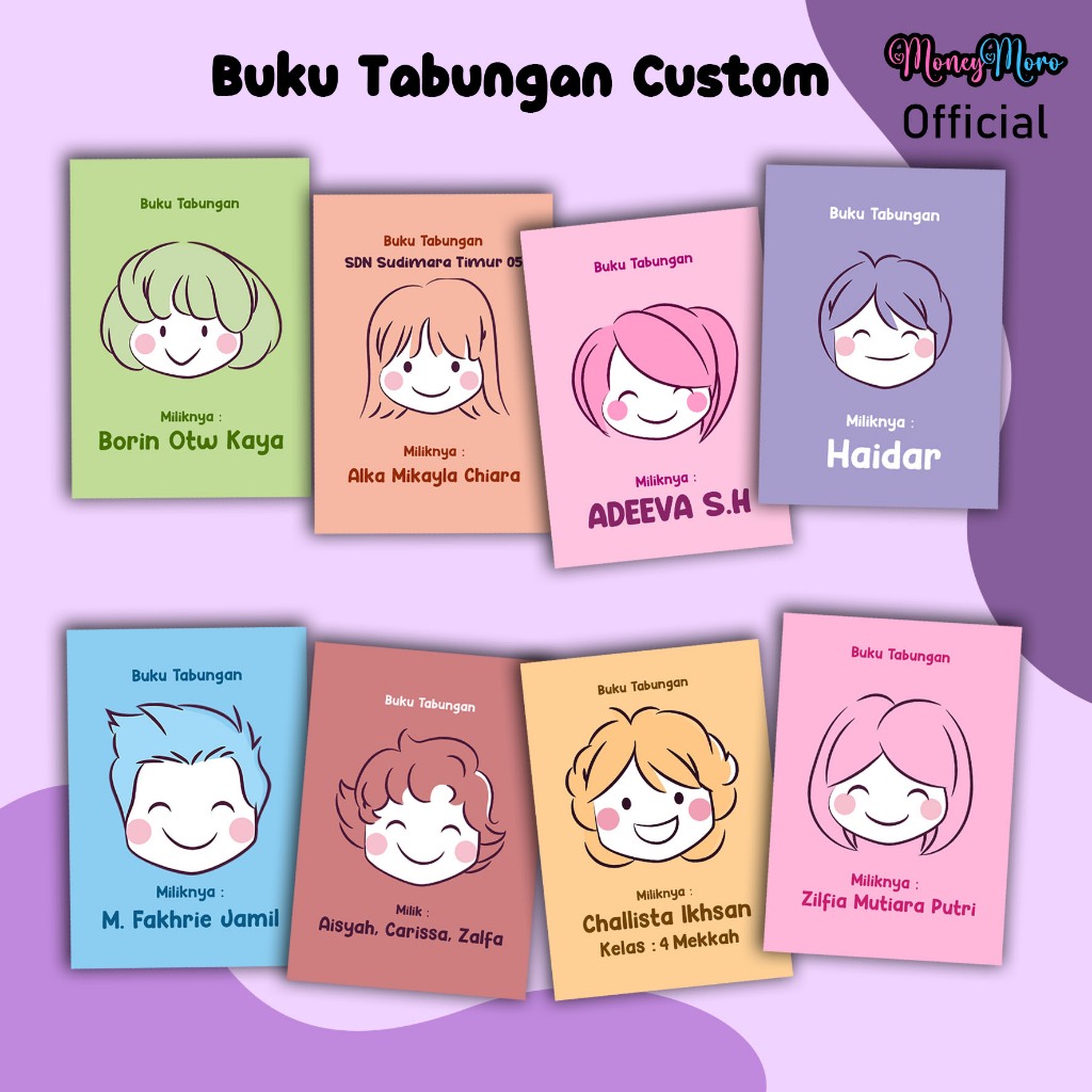 

Moneymoro Buku Tabungan Custom Kode 007-014