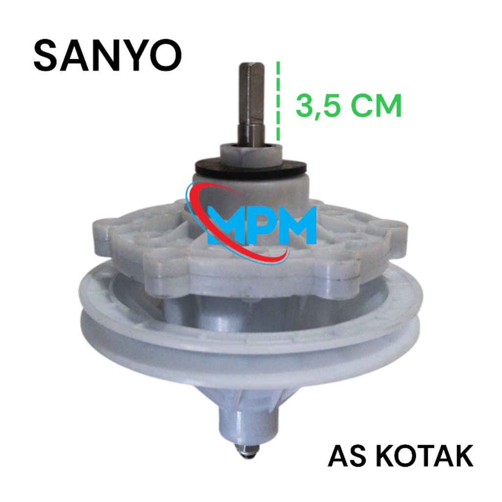 GEARBOX MESIN CUCI 2 TABUNG SANYO / GEAR BOX MESIN CUCI 2 TABUNG AS KOTAK SANYO