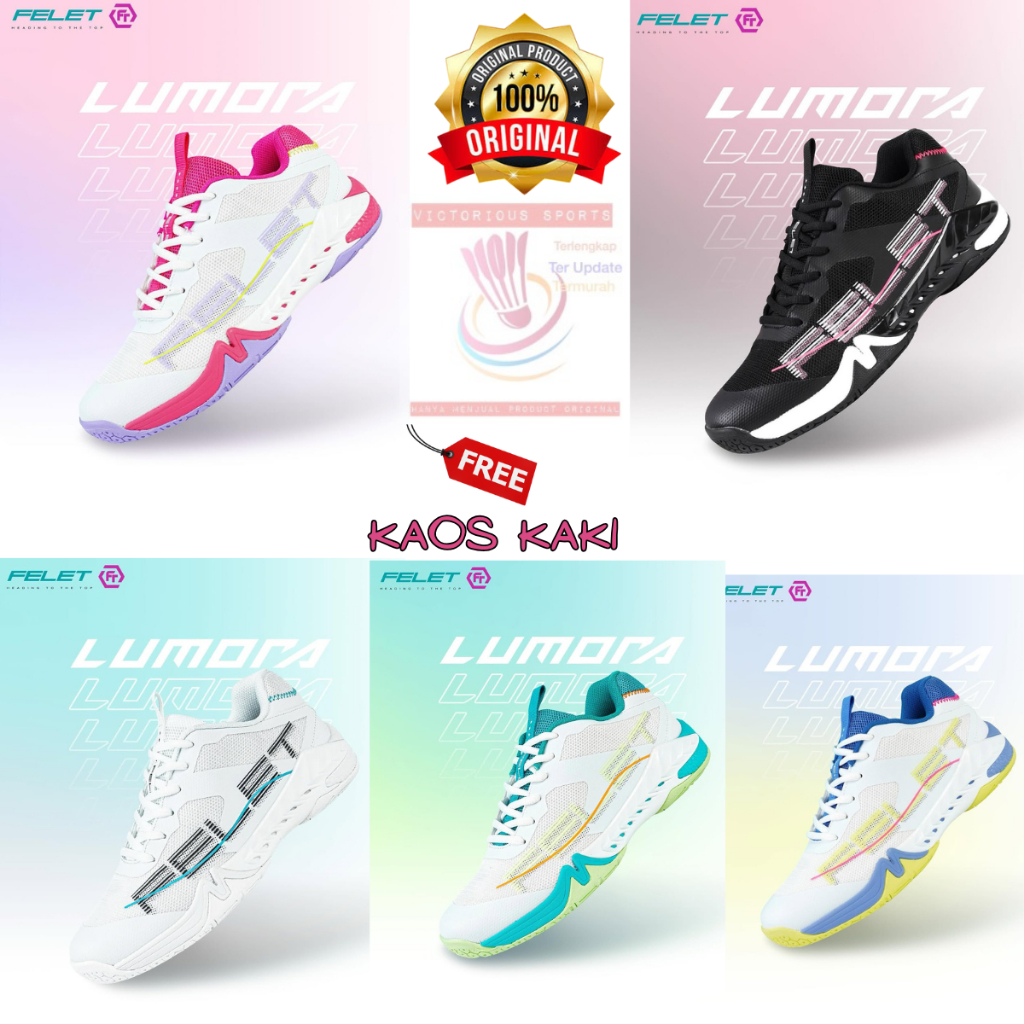 FELET LUMORA Badminton Shoes - Sepatu Badminton Felet Original