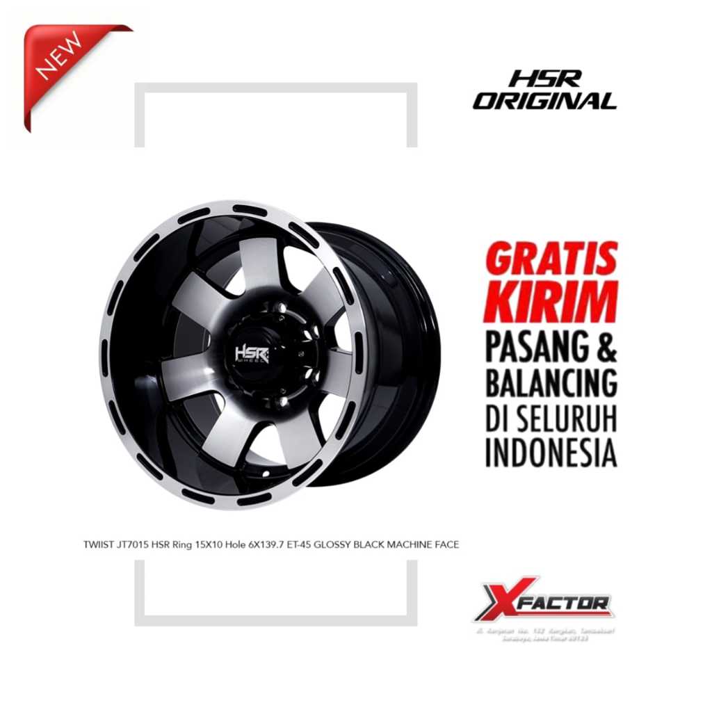 VELG R15 HSR TWIIST HSR R15X10 H6X139,7 ET-45 GB/MF