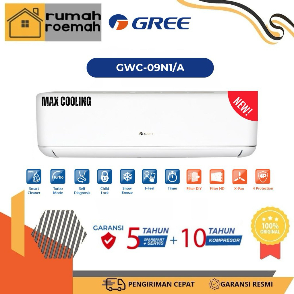 AC GREE 1 PK STANDARD DELUXE GWC-09N1