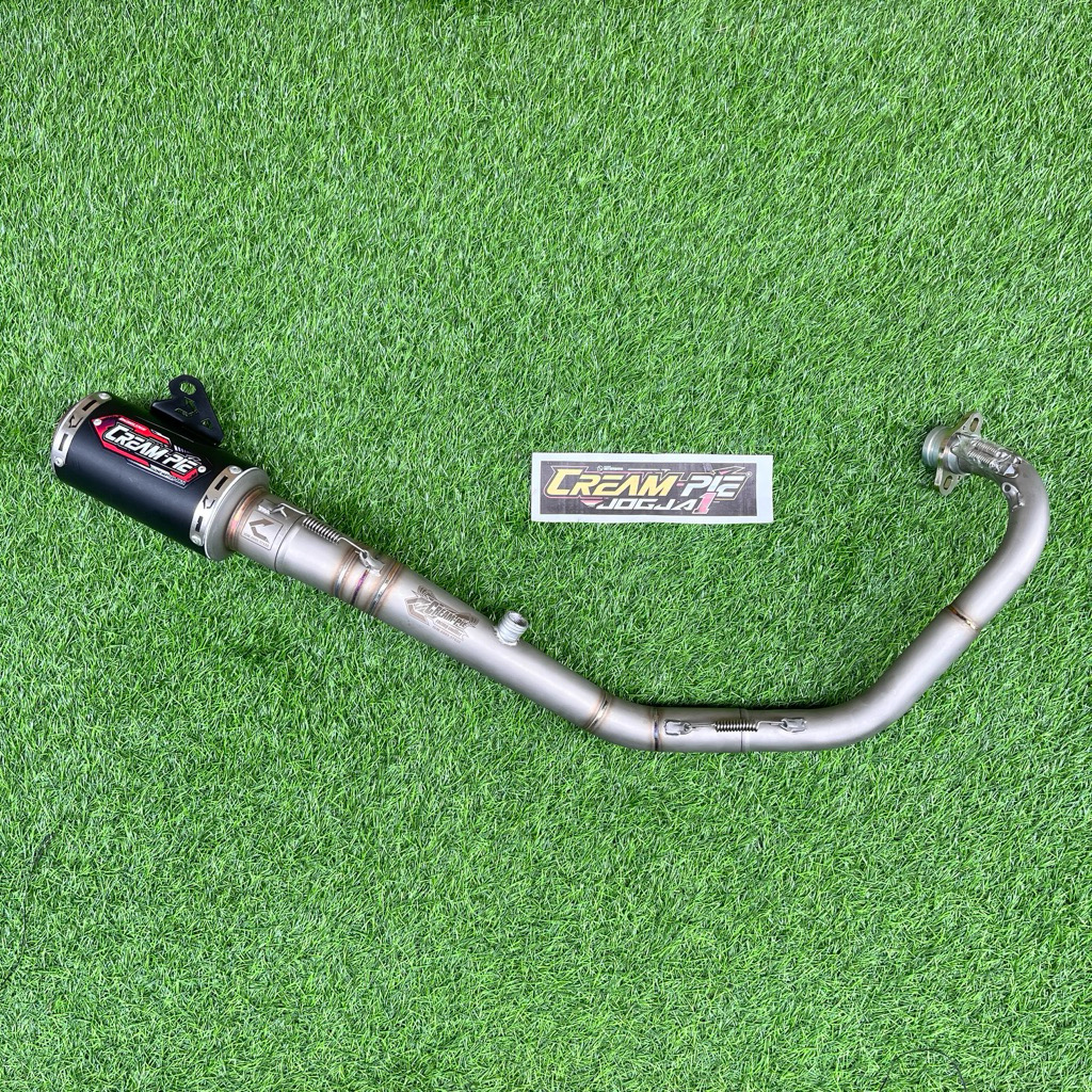 Knalpot Mx king 150 Titanium Terbaik Expert Novice Beginer Rookie Creampie CR9 ve CP2 RX Stenlis Roa