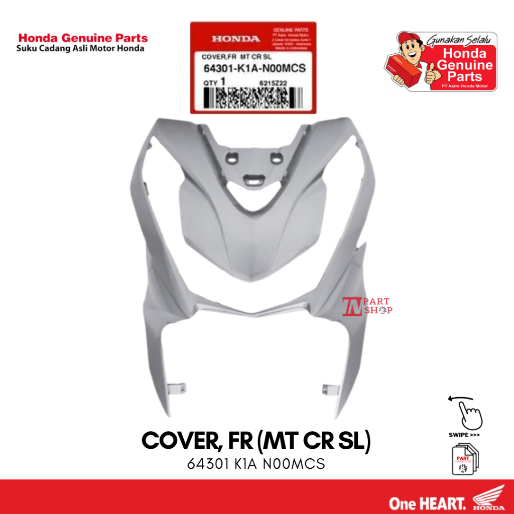 Cover Depan Silver (Cover FR (MT CS SL) - New BeAT eSP K1A / 64301-K1A-N00MCS