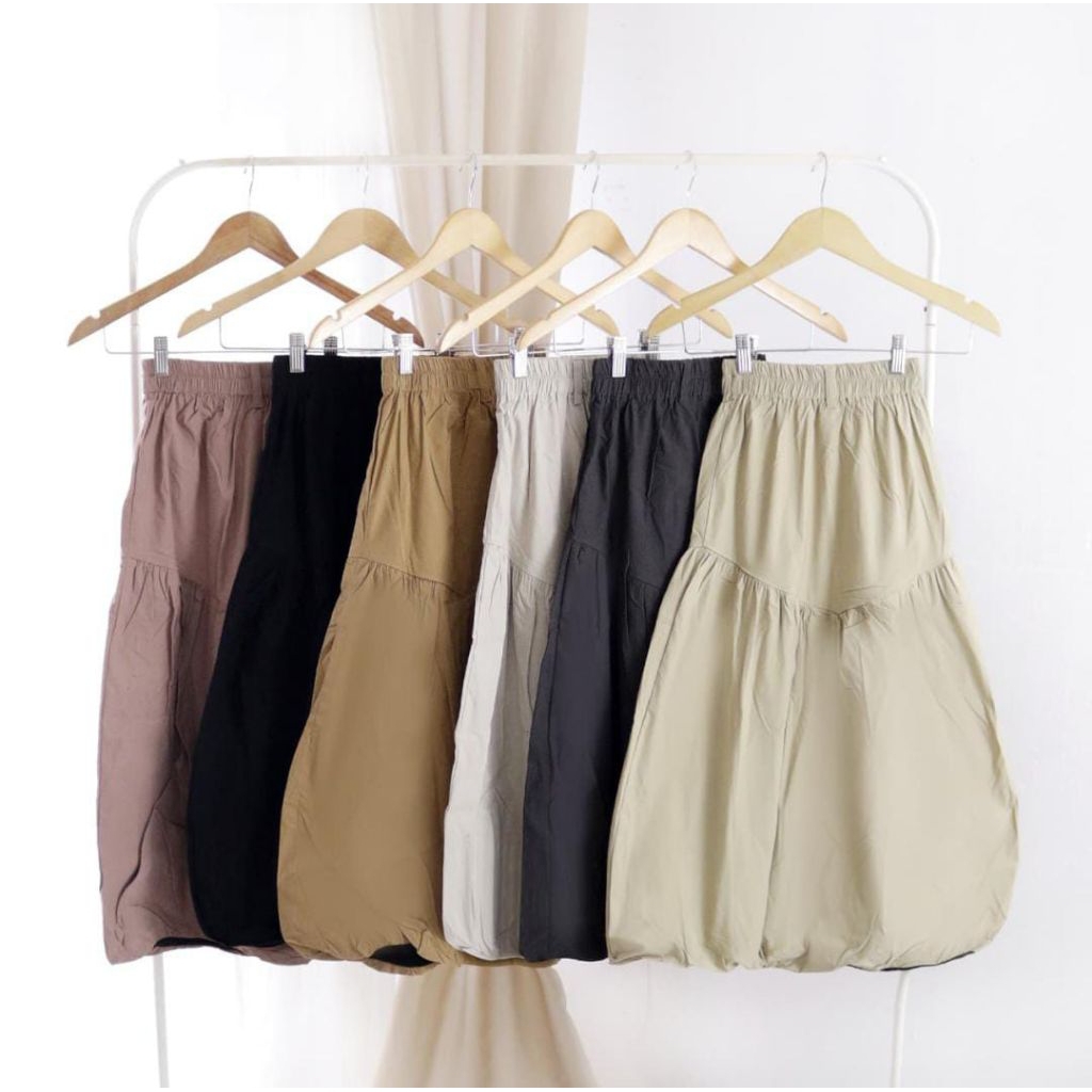 Rok panjang anak perempuan model balon