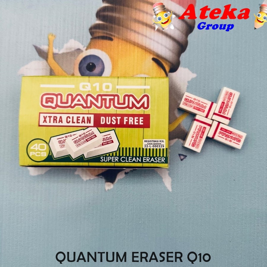 

[1BOX/40PCS] QUANTUM ERASER Q10 PENGHAPUS PENSIL