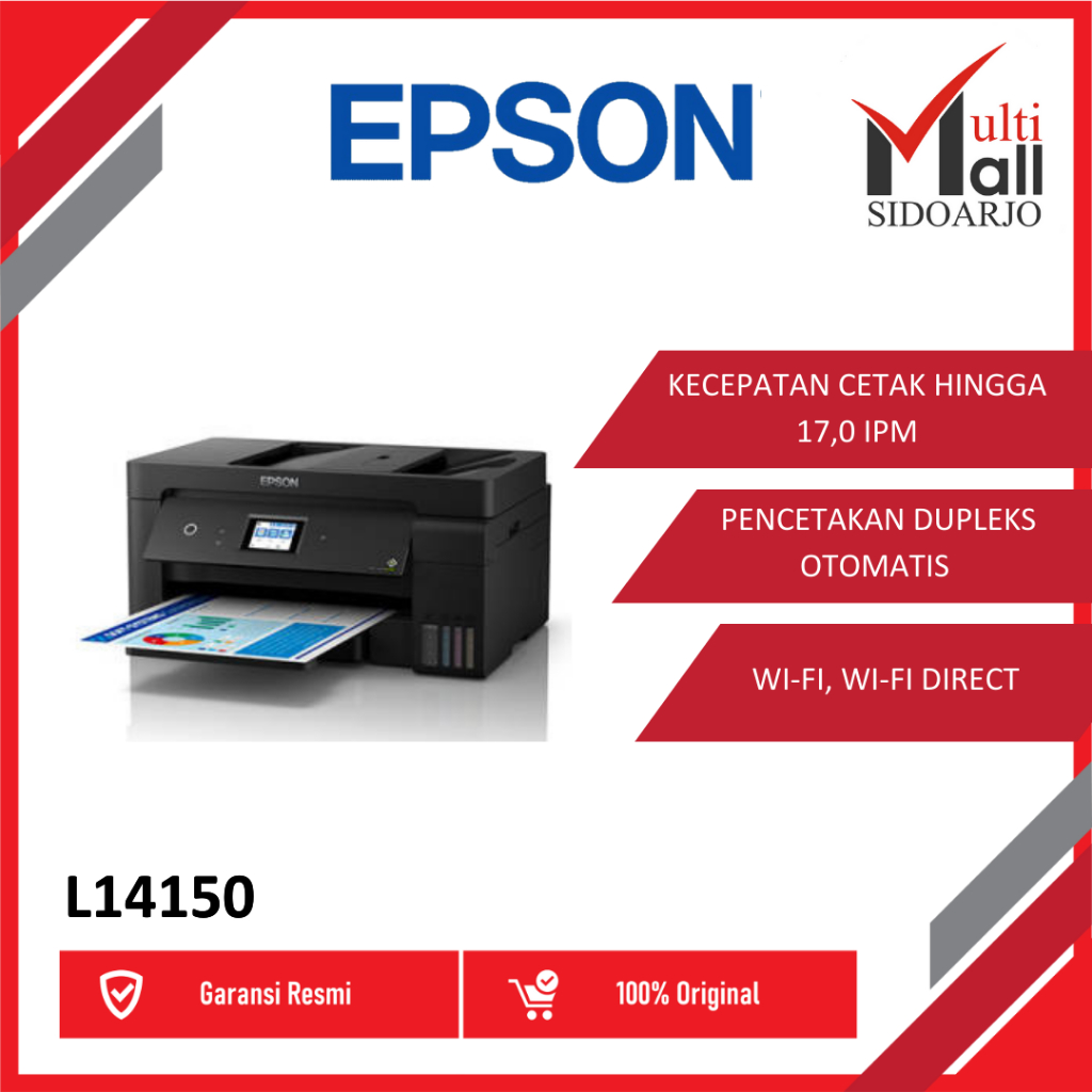 Printer Epson L14150 A3+ Scan Copy Wifi Duplex All in One