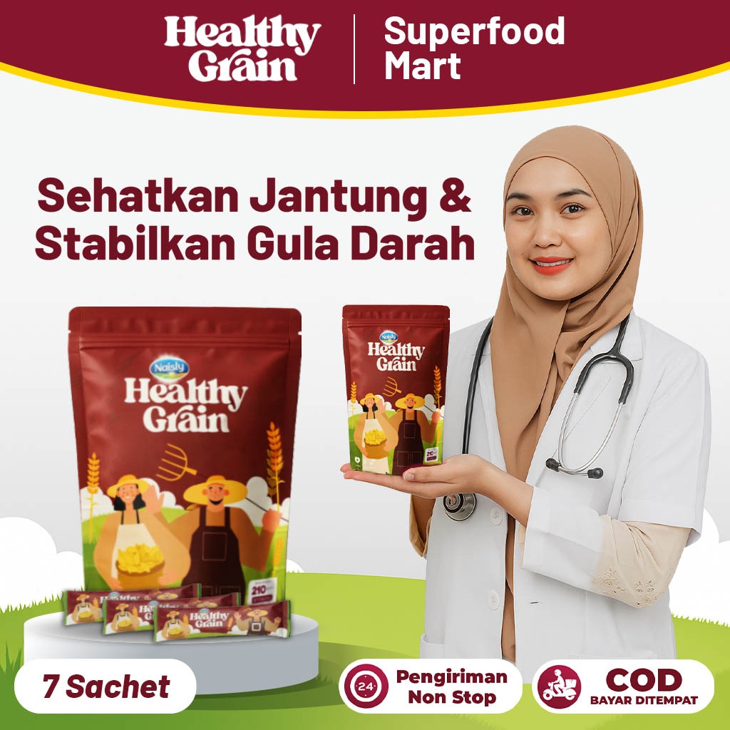 

HealthyGrain - Multigrain Kaya Serat Menstabilkan Tekanan Darah & Menurunkan Hipertensi 1 Pouch