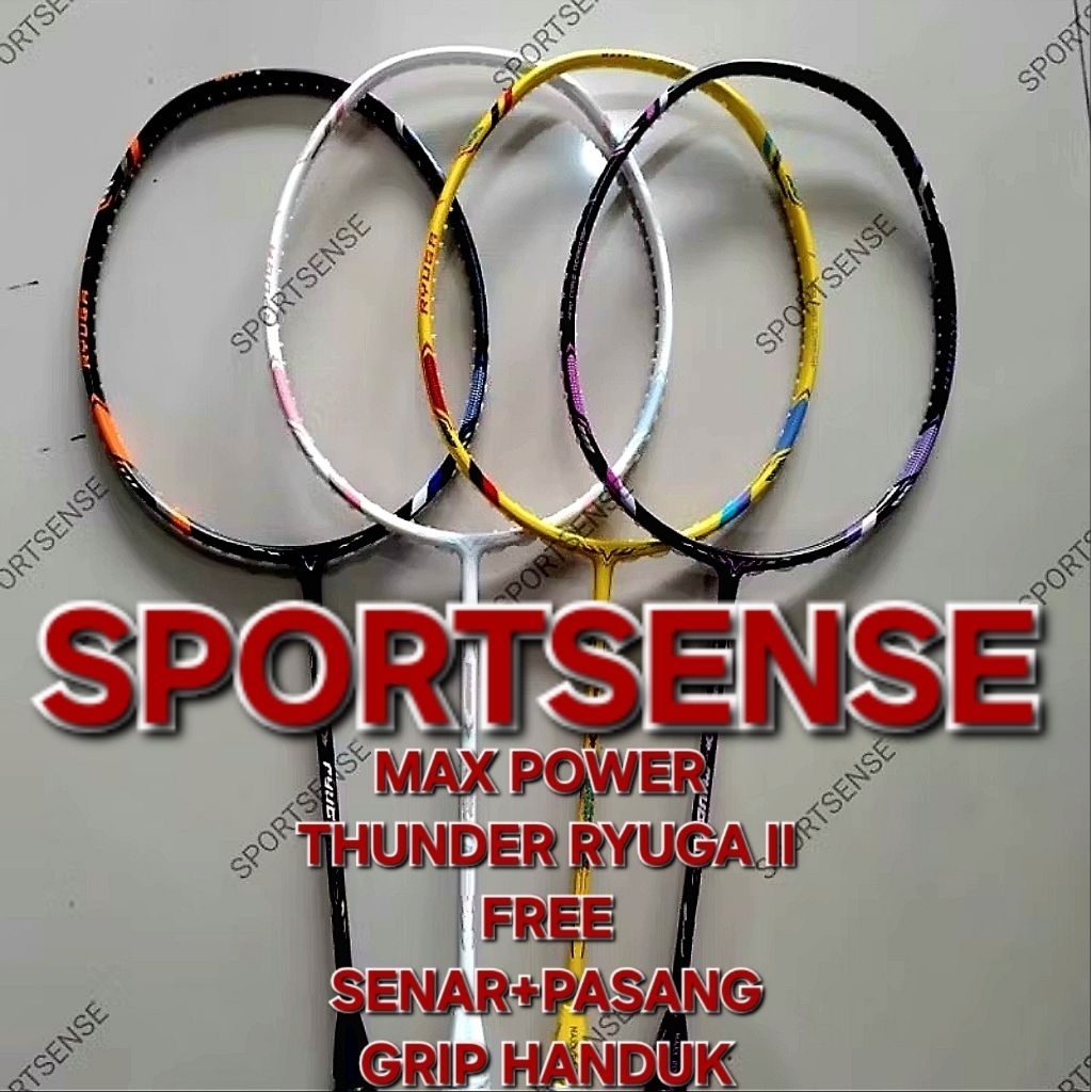 Raket Bulutangkis Badminton Maxpower Maxx Max Power Thunder Ryuga II 2 32lbs Original