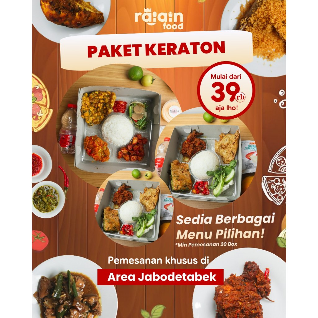 

Paket Nasi Kotak Catering KERATON – Rajain Food | Cocok untuk Acara & Syukuran