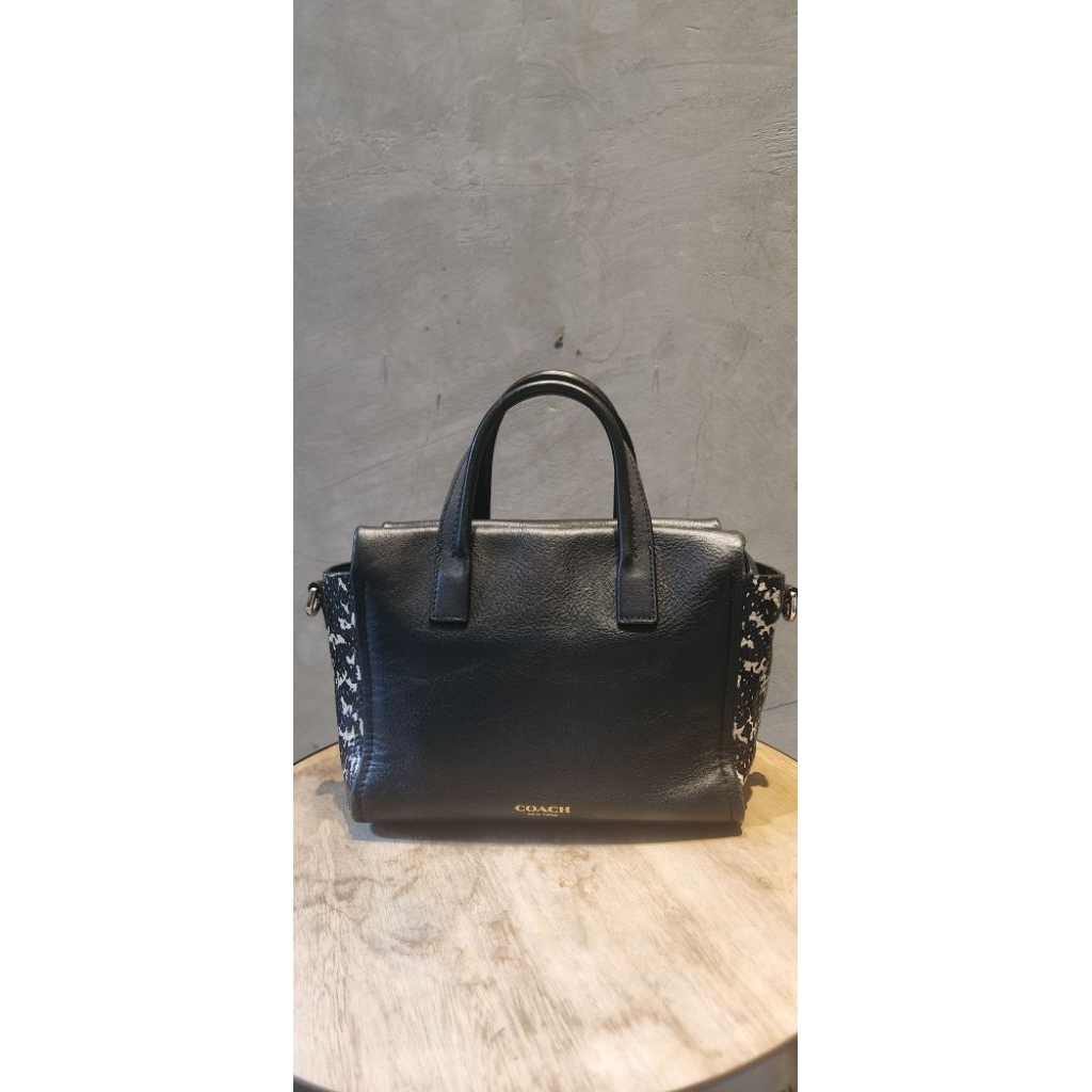 Coach Bleecker Riley Two Tone Python Leather Bag