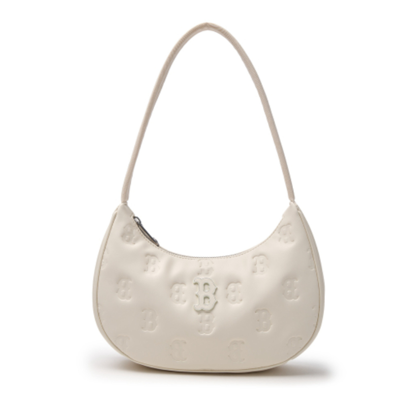 MLB Classic MONOGRAM New Embo Hobo Bag NEW YORK YANKEES WHITE