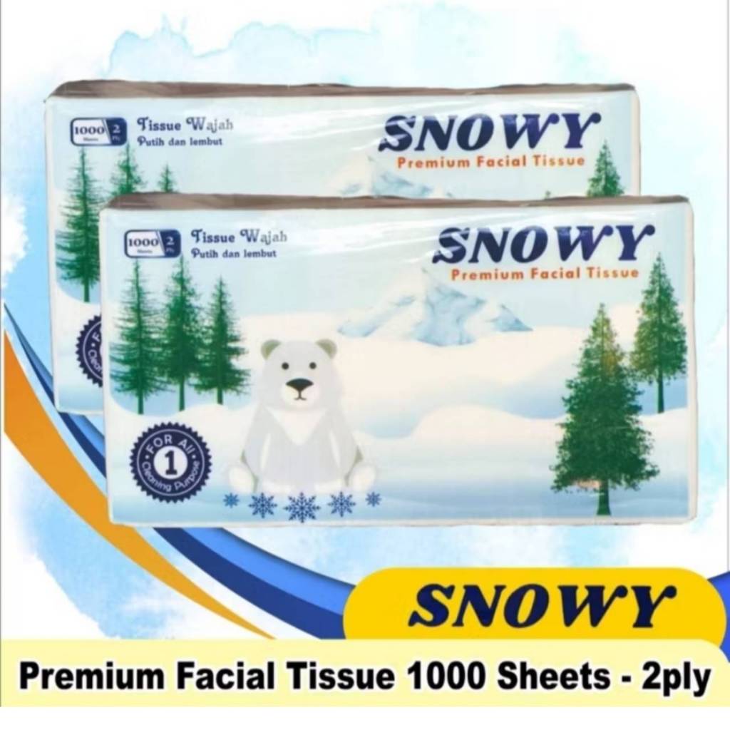Tissue Facial Snowy 1000 Sheets / Tissue 1000 Sheets