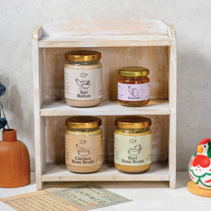 

Paket 10 Jar Bone Broth & Schmaltz - Daily Ciakpo Surabaya | Chicken & Beef Organic | MPASI Tinggi Gizi