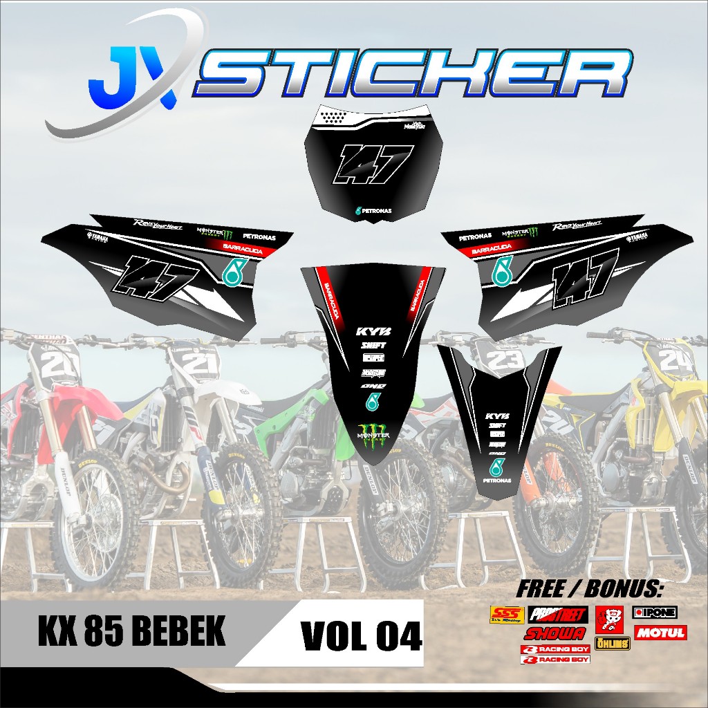 COD TERBARU DECAL KX 85 SEMI FULL  DESAIN TAWON KX 450 KX 250 FULL BODY KX 85 FULL BODY GASTRAK RBT 