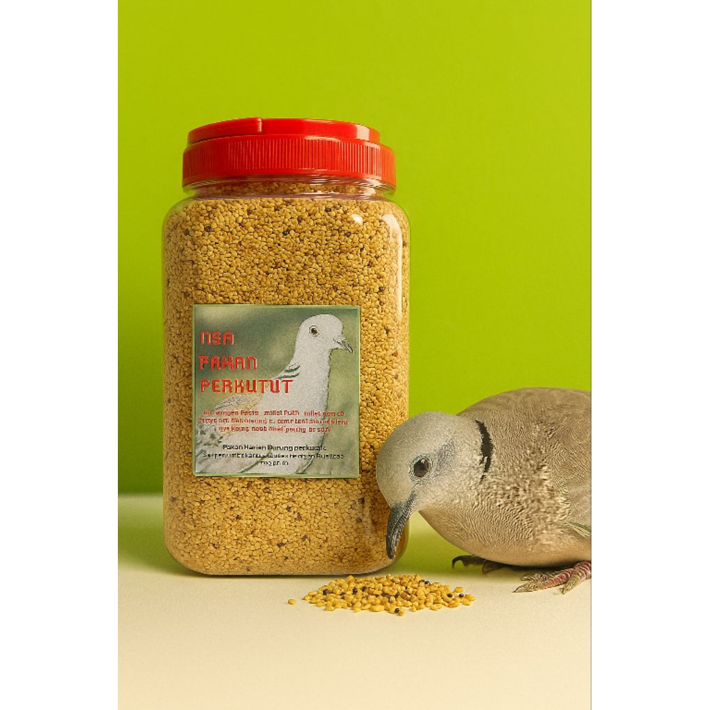 new pakan perkutut 1,5kg bijian pilihan pakan harian dekukur tekukur