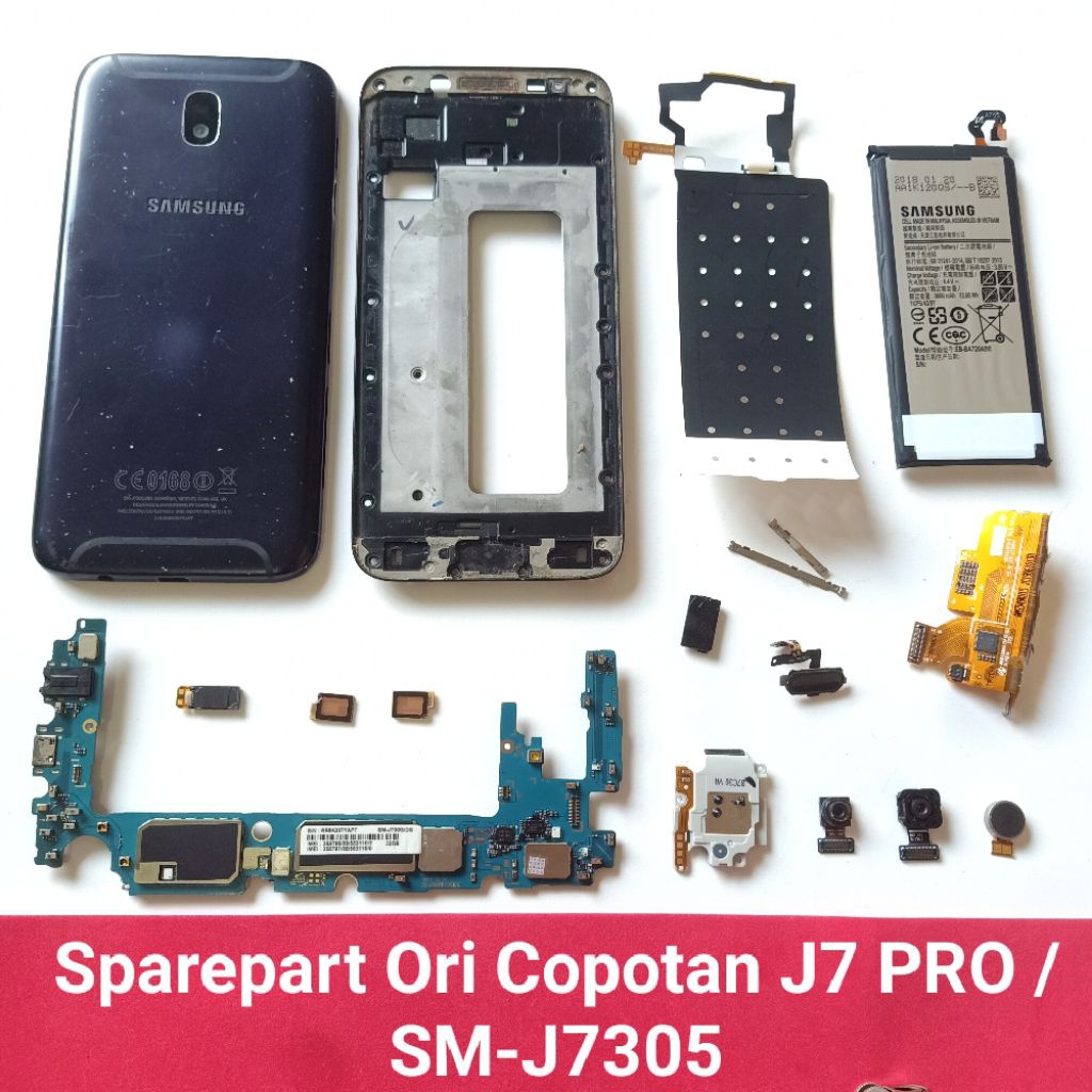 Sparepart Samsung J7 pro / J730G Second Original copotan  Buzzer fullset  speaker atas  flex on of  