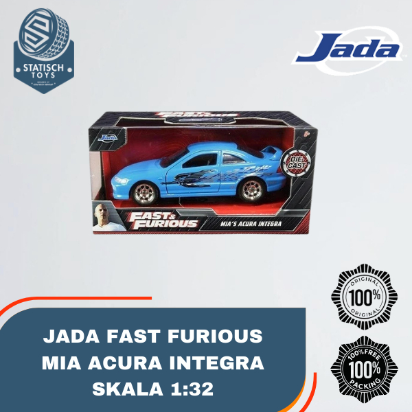 Jada Fast And Furious MIA Acura Integra Skala 32 Diecast Mobil Koleksi Original Openable Part