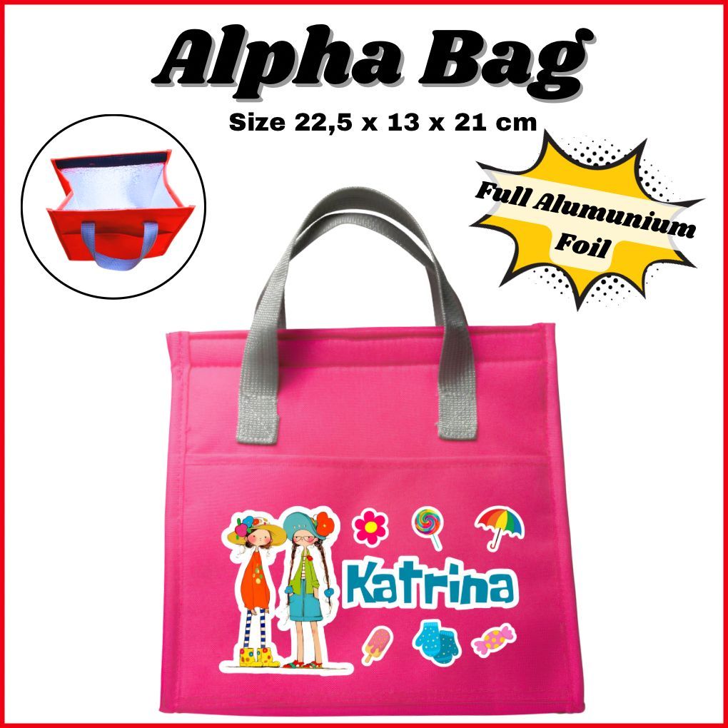 Tas Bekal Thermal Custom Nama Alfa 3