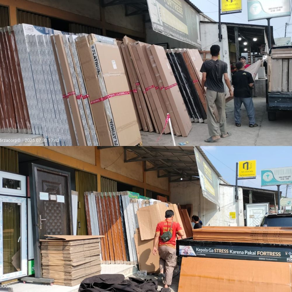 Uddjaya_ Pintu Kamar Mandi Pvc My Door Full Panel Dengan Kunci Engkol Elegan Minimalis Harga