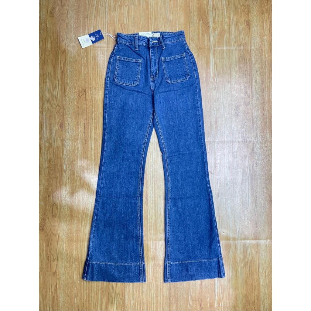 celana cutbray jeans kantong M&B kode 9161 darkblue