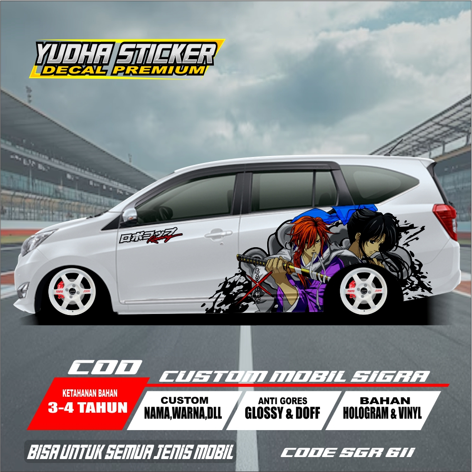 DECAL STICKER SGR 611-620 BODY MOBIL VARIASI ANIMASI SIGRA AGYA BRIO JAZZ DLL