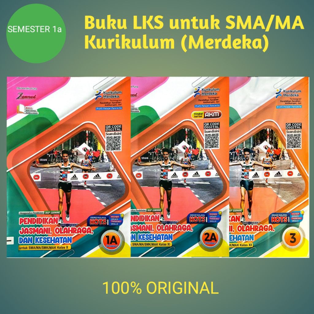 BUKU LKS PENDIDIKAN PJOK 1.2.3/X.XI.XII  (SMA/MA) CAKRAWALA (KURIKULUM MERDEKA) SMESTER 1a