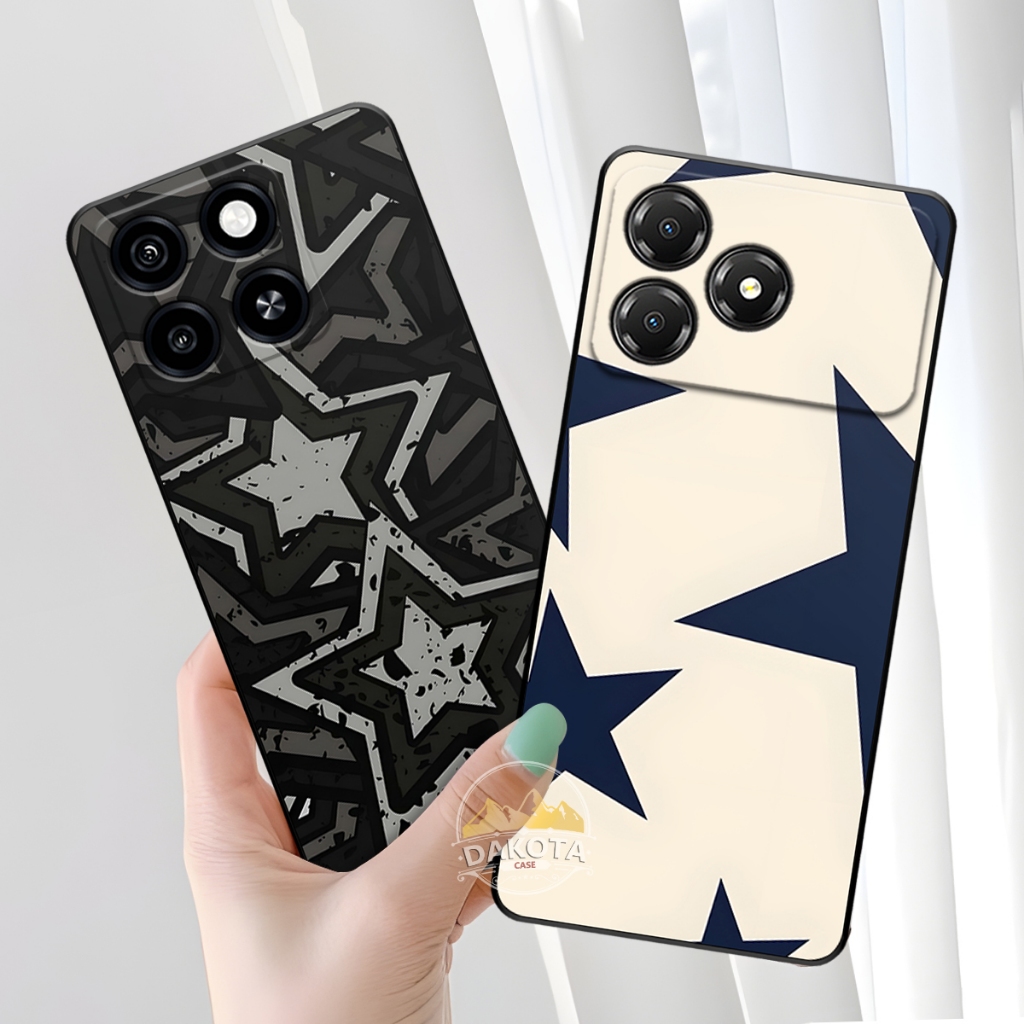 DAKOTA | Casing Silikon Hp ZTE Blade A36 | ZTE Blade A56 UV Printing Gambar Star | Case Lentur grati