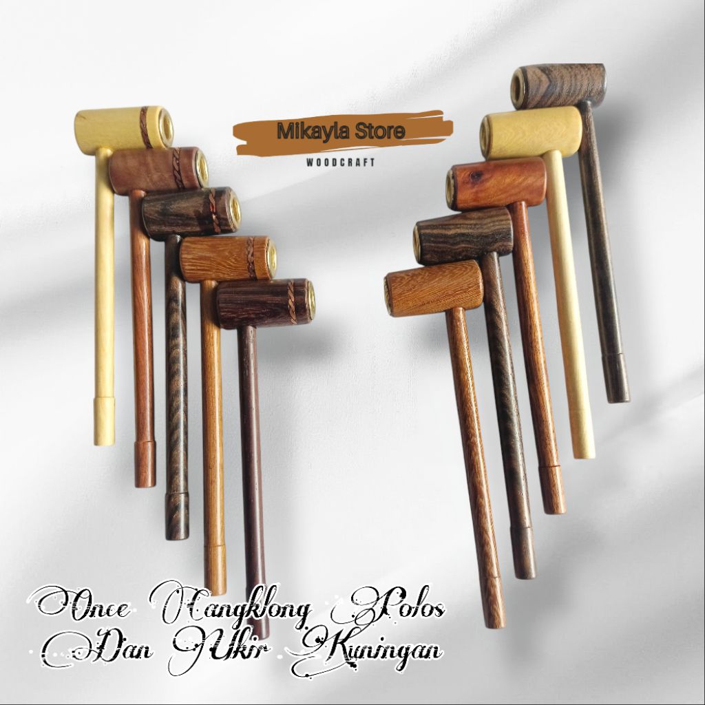 Once Motif Unik Baru Panjang 8-12cm Polos Dan Ukir Kuningan