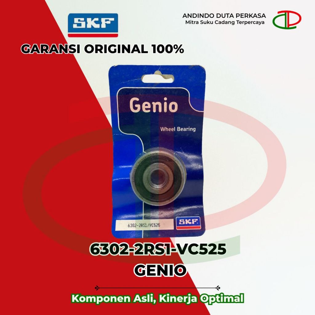 Bearing Laher Roda Motor 6302 2RS1/VC525 GENIO SKF ASLI ORIGINAL