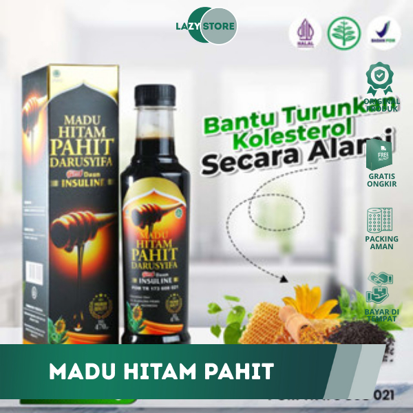 

MADU PAHIT INSULIN DARUSYIFA ORIGINAL – madu hitam pahit 470gr | diformulasi untuk penderita diabetes | bantu kontrol gula darah secara alami | madu + propolis + insulin