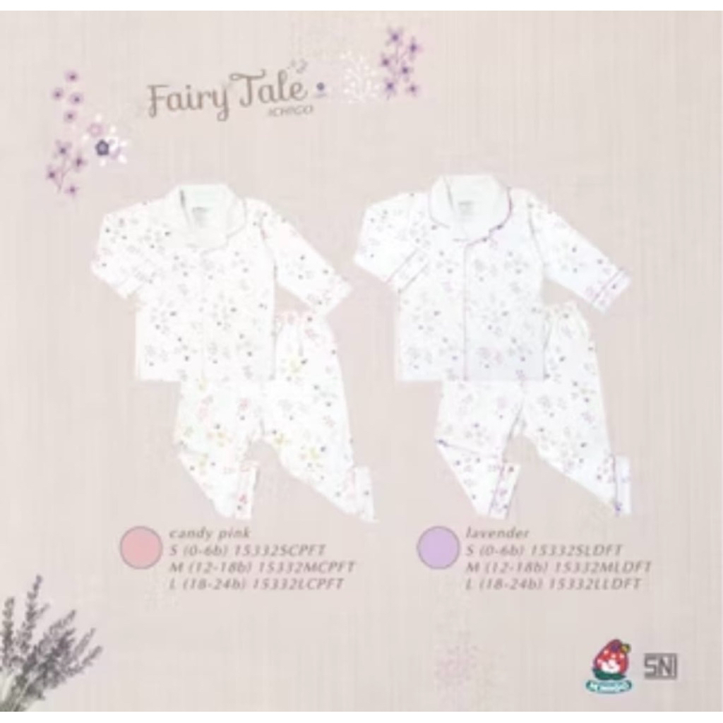 piama anak-anak SML/Baju tidur anak-anak/Piama Ichigo/Setelan panjang baby/Baju tidur baby/Stelan Ic