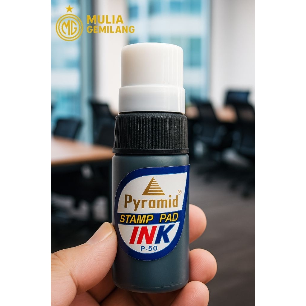 

Tinta Stempel Pyramid warna hitam berkualitas
