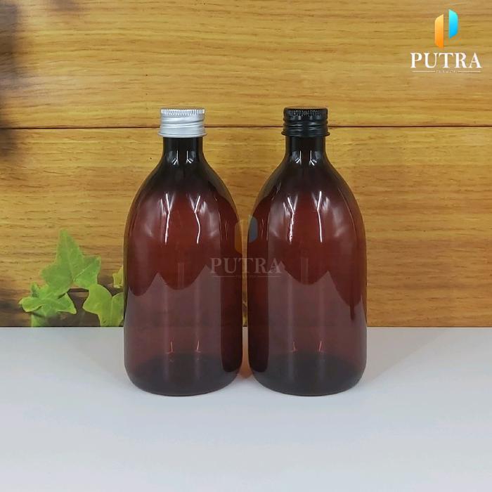 BOTOL ULIR 300 ML ALUMUNIUM / BOTOL PLASTIK PET HS AMBER 300ML