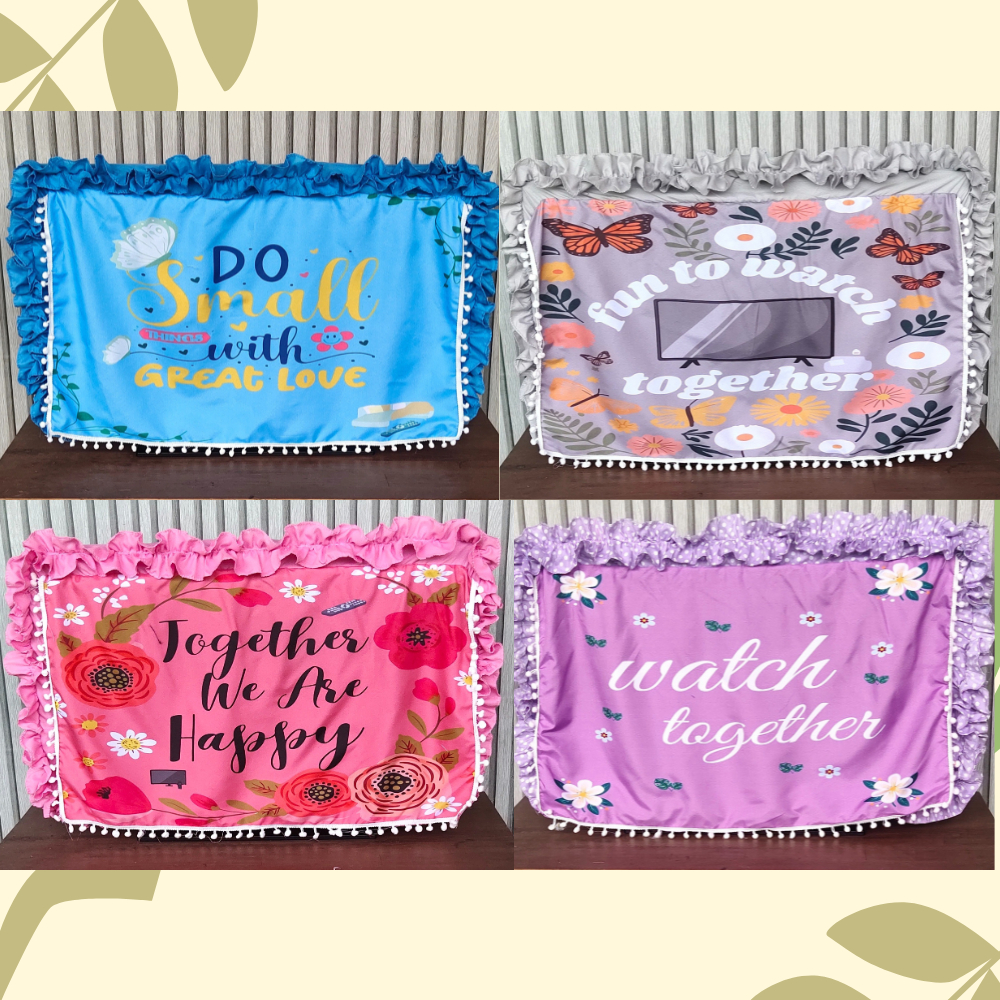 Shafiyyah.Sarban Bando TV Shabby Chic Printing 24-32 inch LED / LCD / MONITOR Aneka Motif