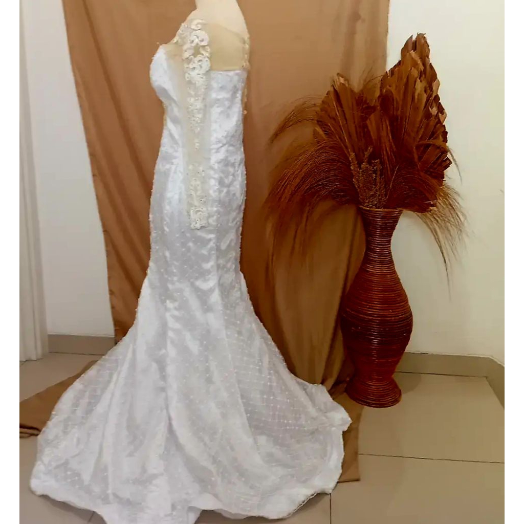 sewa gaun mermaid-sewa gaun wedding mermaid