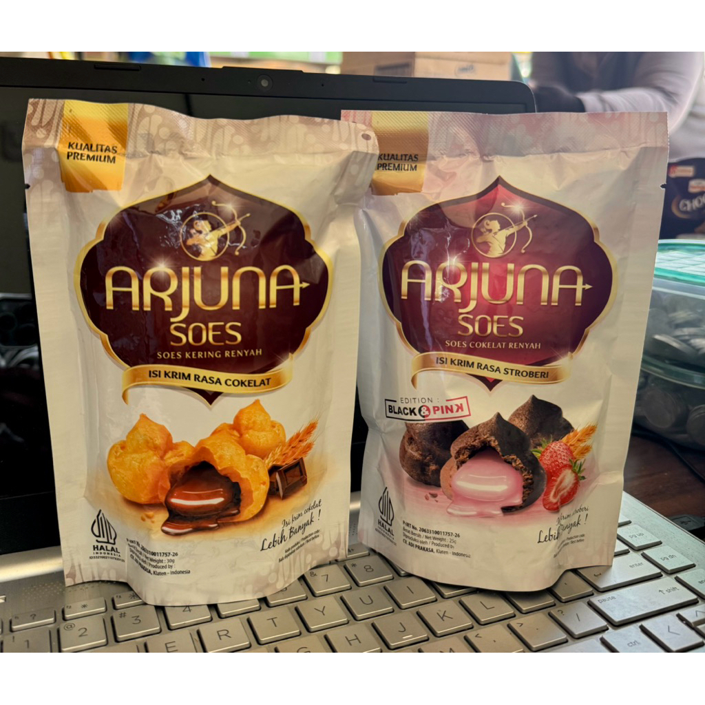 

arjuna soes coklat pouch 1 karton isi 30