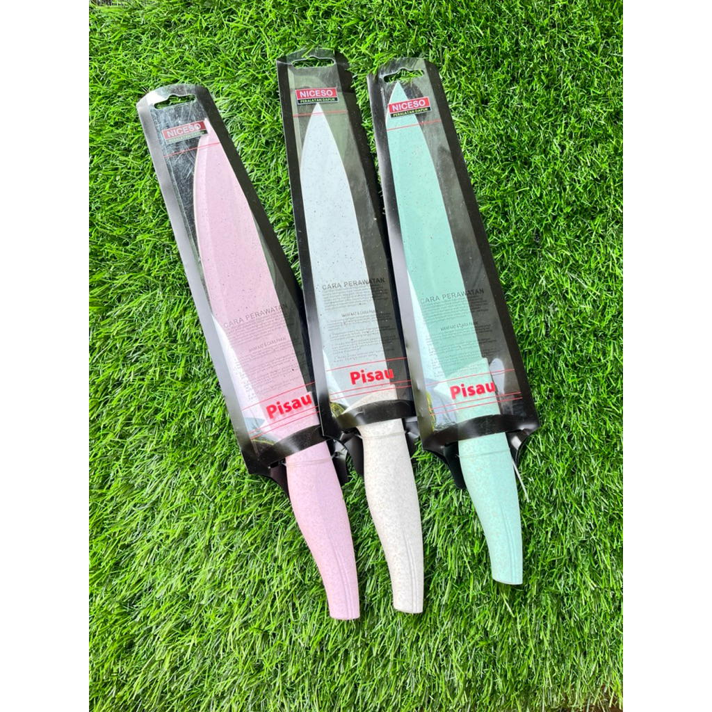 SATUAN PISAU KERAMIK PASTEL BESAR/PISAU DAPUR PINK SERBAGUNA /KNIFE PASTEL TAJAM PINK