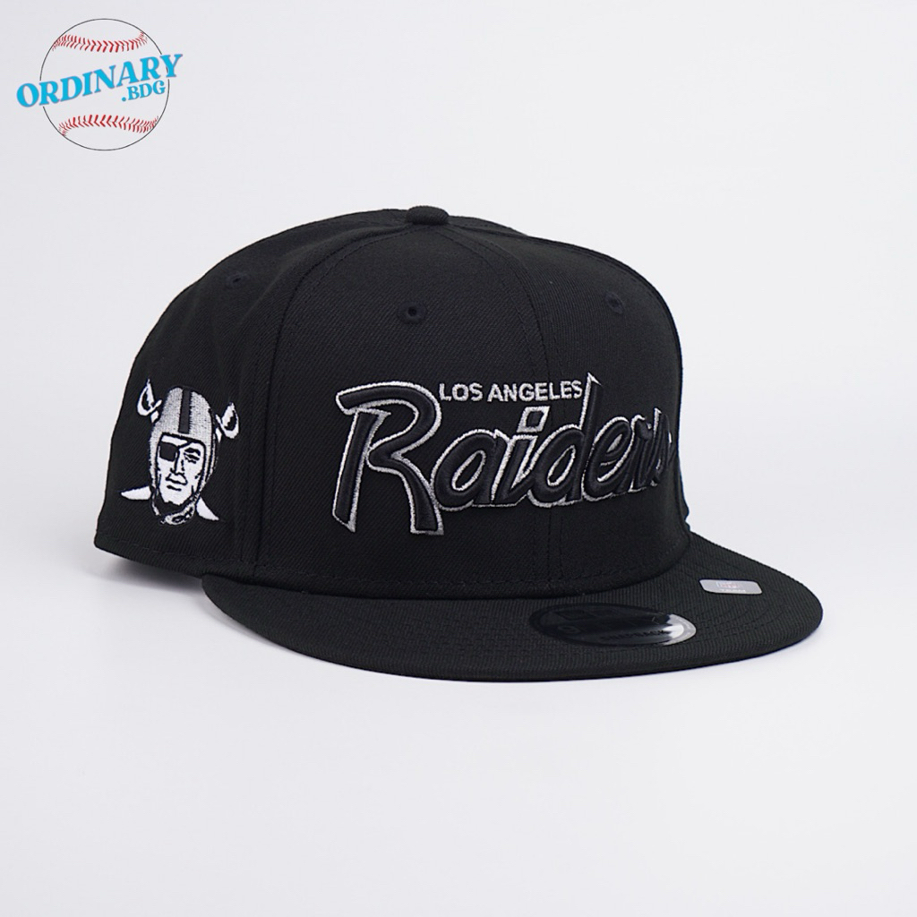 Topi New Era Original Los Angeles Raiders Script Black