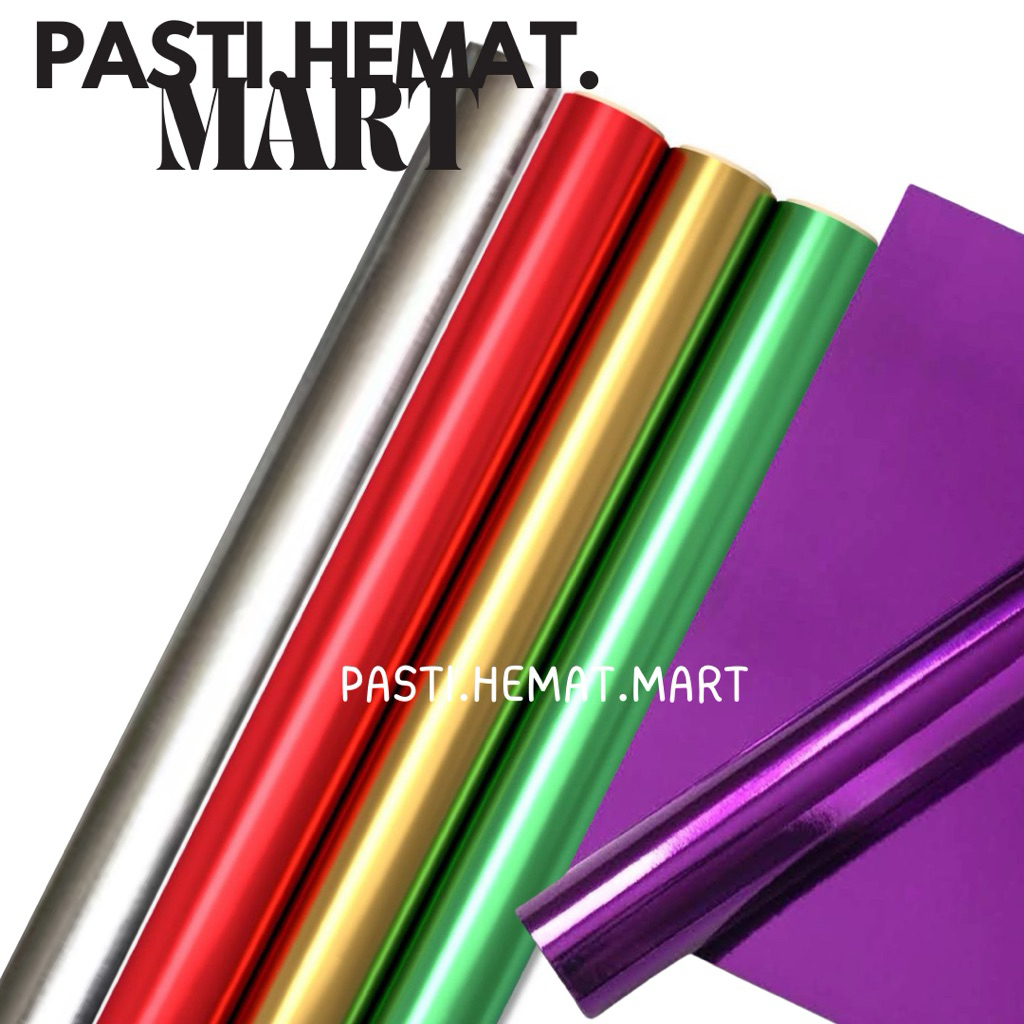 

[HEMAT] 25 Pcs Kertas Timah / Kertas Metalik / Wrapping Paper 50x65 CM