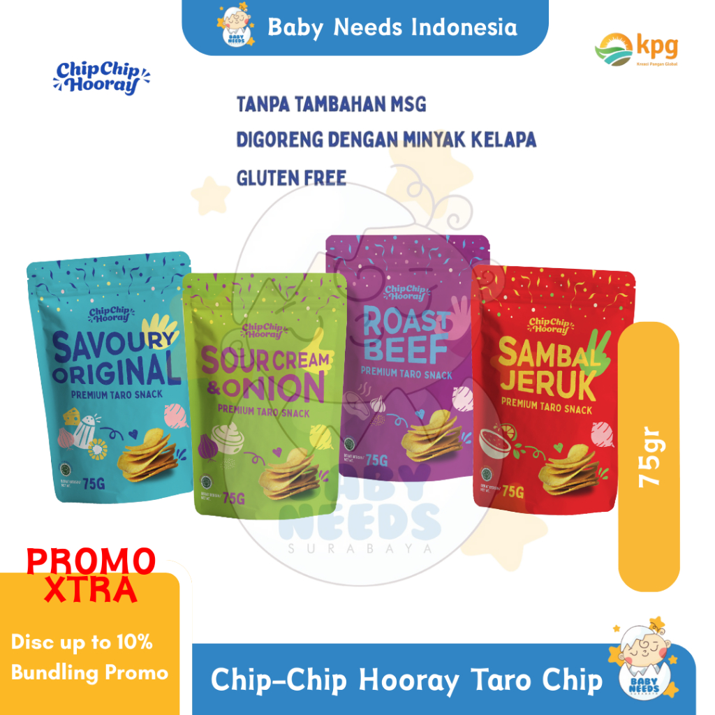 

Chip-Chip Hooray Keripik Talas Premium Sehat 75g