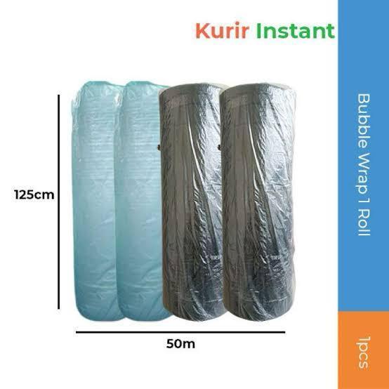 

Bubble Wrap Roll Utuh & Potongan 2,2kg Babel Wrap 125cm x 50m Warna Bening Pelindung Packing Olshop