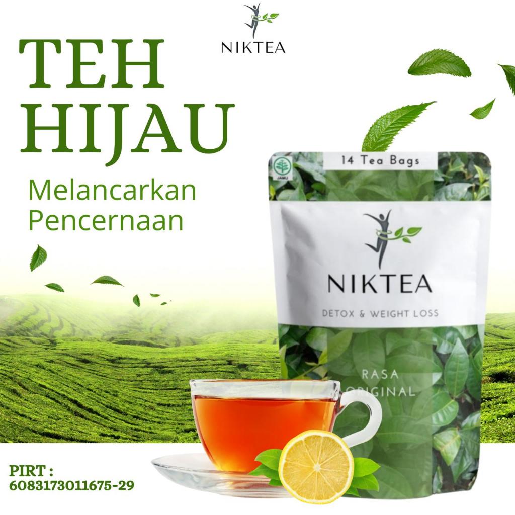 

Niktea Teh Hijau Herbal Alami Daun Senna Halal