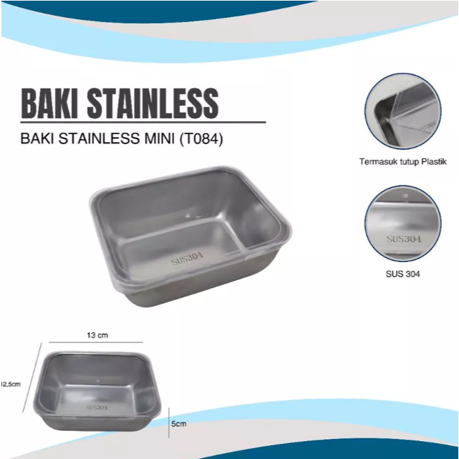 BAKI/BAKI NAMPAN/BAKI NAMPAN STAINLESS/BAKI TUTUP/BAKI TUTUP SERBAGUNA/BAKI STAINLESS TUTUP