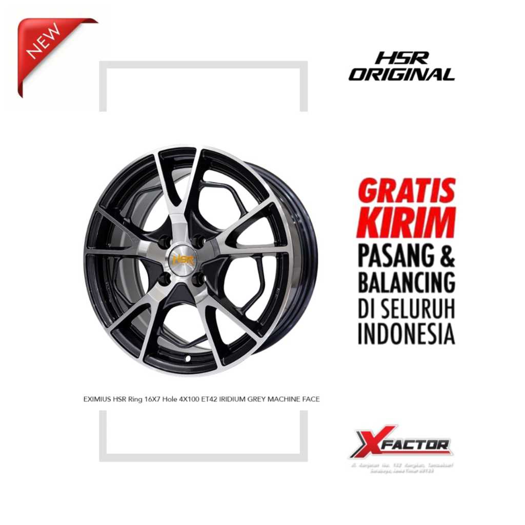 VELG R16 HSR EXIMIUS HSR R16X7 H4X100 ET42 GREY