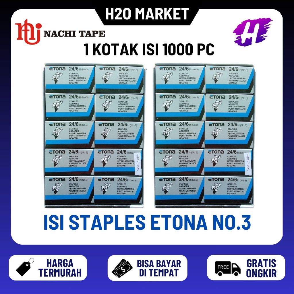 

❤️H2O❤️ ISI STAPLES ETONA 24/6 No. 3