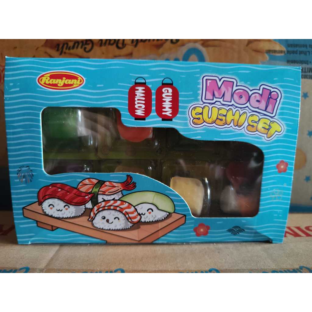 Permen ranjani modi sushi set box