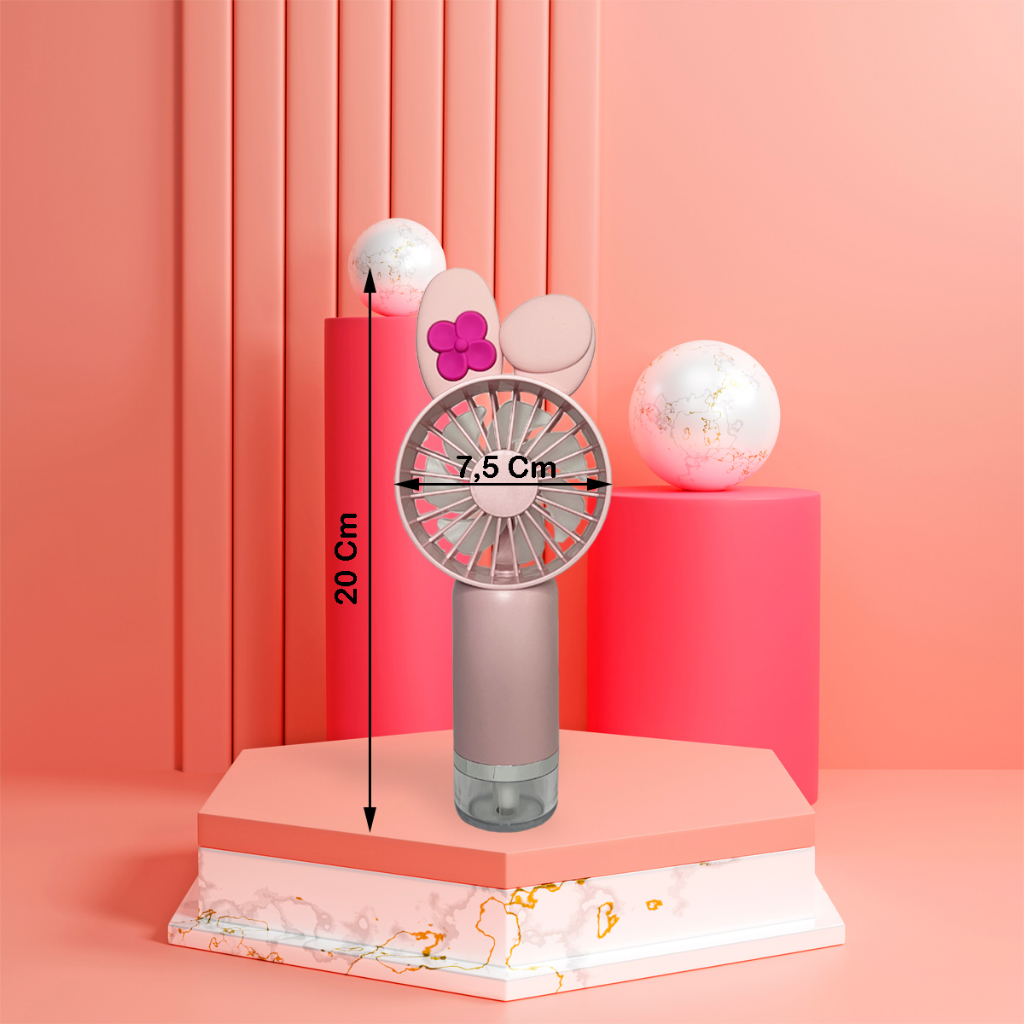 Kipas Nano Mist Spray Fan Portable Karakter Lucu Viral