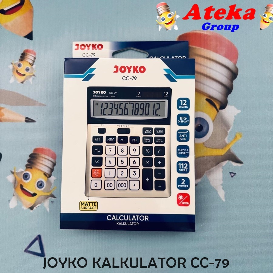 

[1 PCS] JOYKO Calculator Kalkulator CC-79 12 Digits Check & Correct